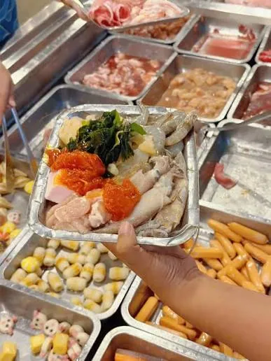 ถาดวัตถุดิบร้านแชมป์หมูกระทะ